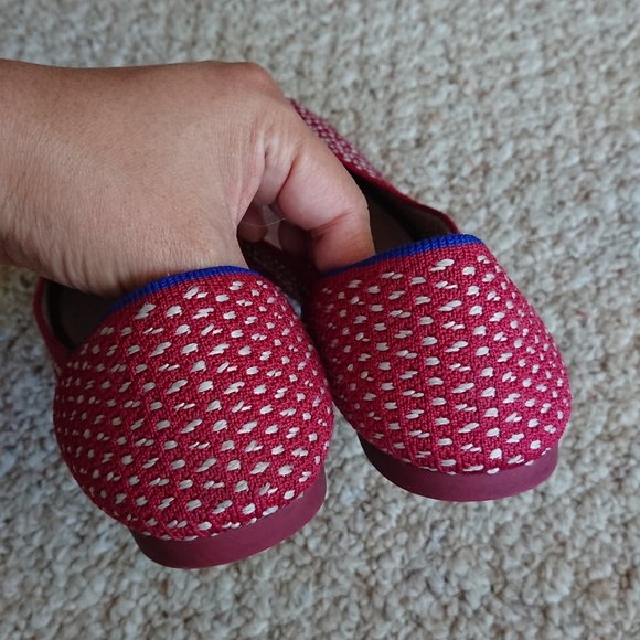 Rothy's The Point Red Apple Honeycomb Knit Flats size 9 - Picture 10 of 12